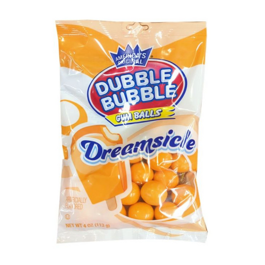 Dubble Bubble Dreamsicle Gum Balls Peg Bag 4oz (113g)