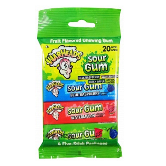 Warheads Sour Gum 4 Pack (50g)