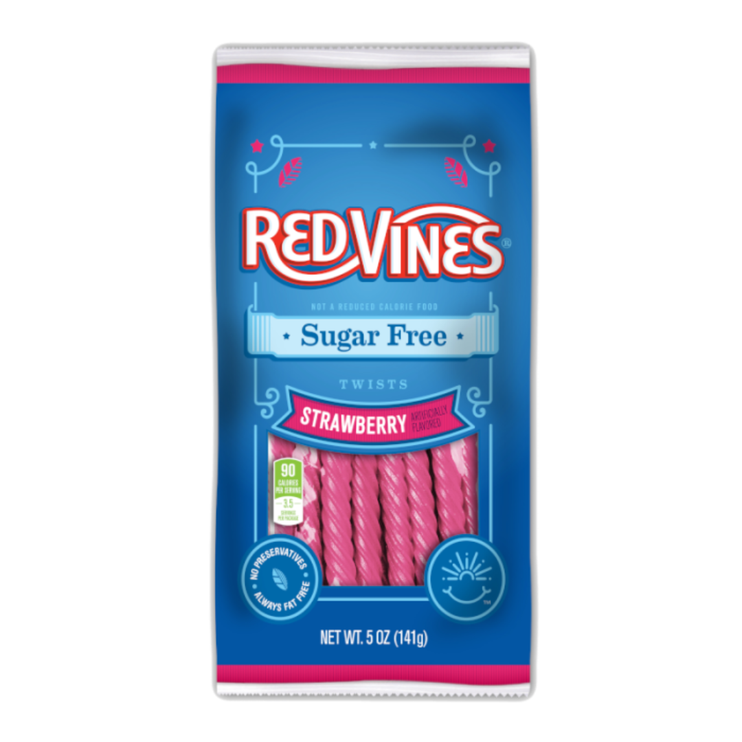 Red Vines STRAWBERRY Sugar Free Liquorice Twists 5oz (142g)