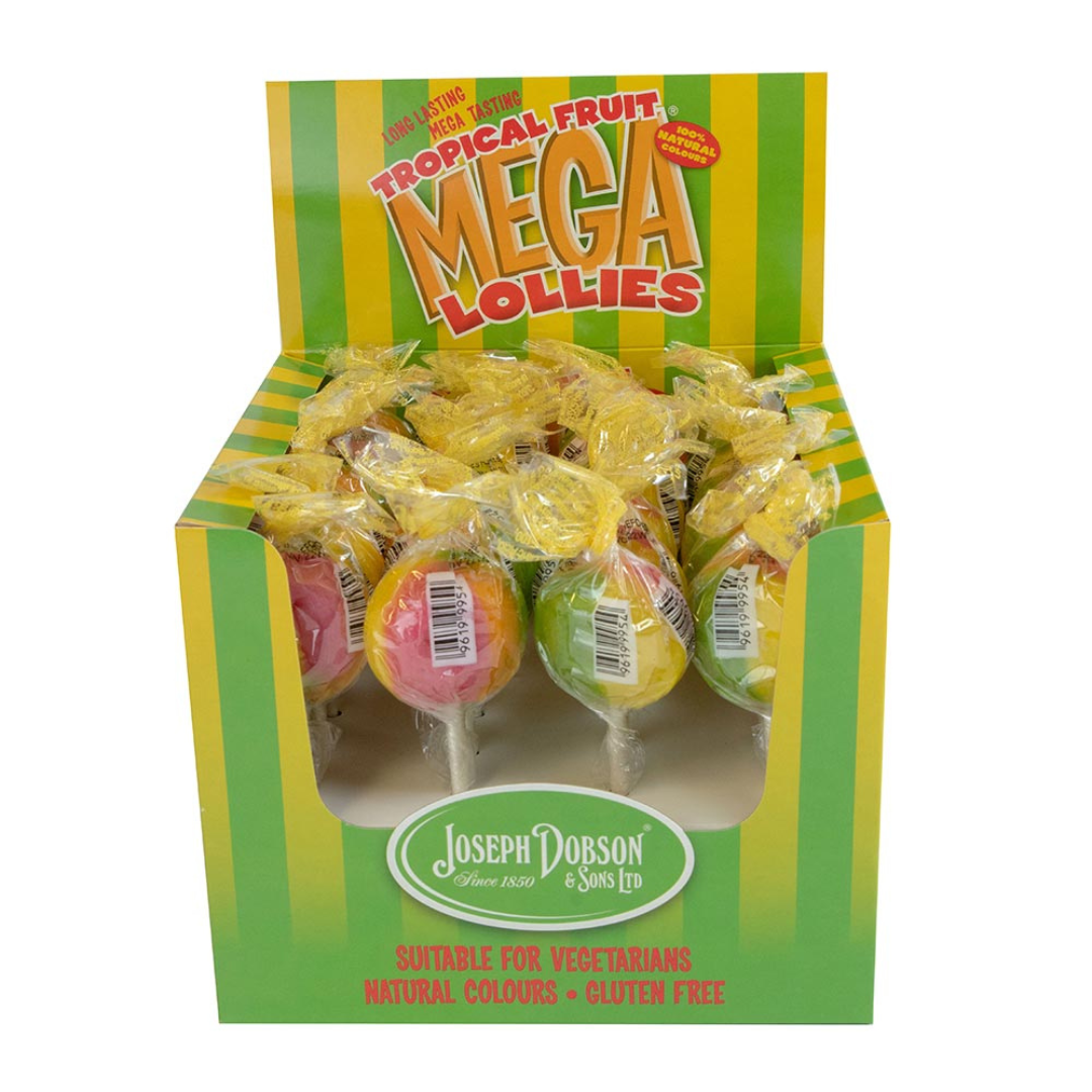 Dobsons Wrapped Tropical Fruit Mega Lollies - SINGLE LOLLY