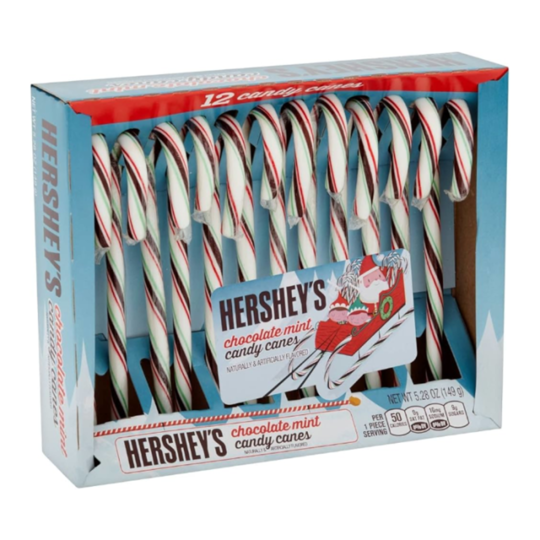 Hershey's Chocolate Mint Candy Canes - 5.28oz