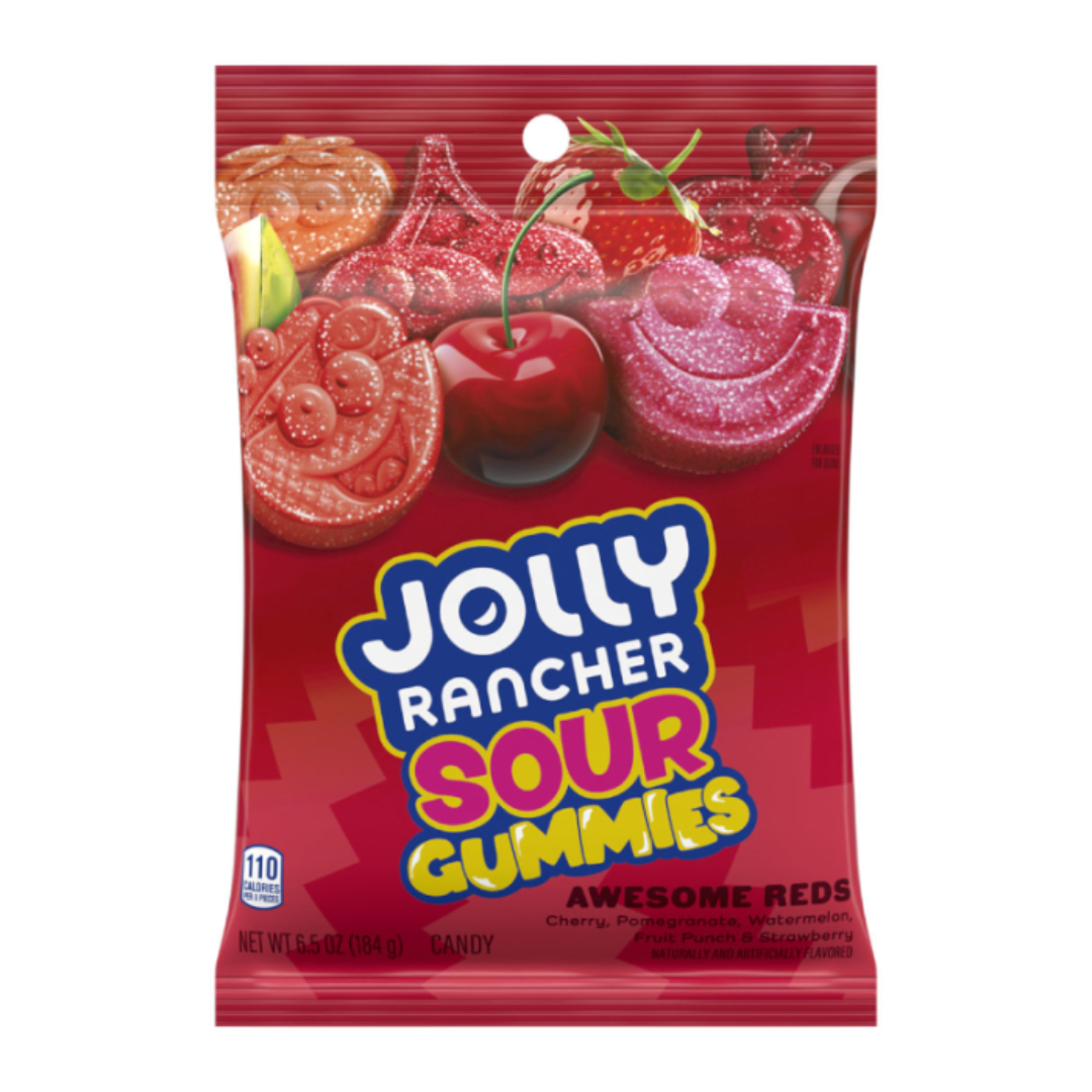 Jolly Rancher Gummies Sour Awesome Reds - 6.5oz (184g)