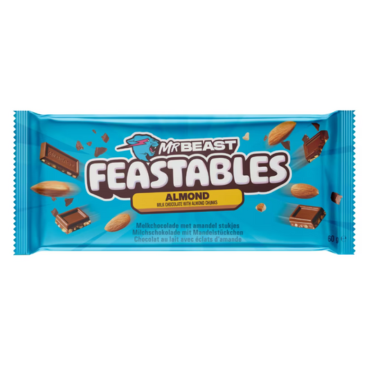 Feastables Mr Beast Almond Milk Chocolate with Almond Chunks Bar 60g