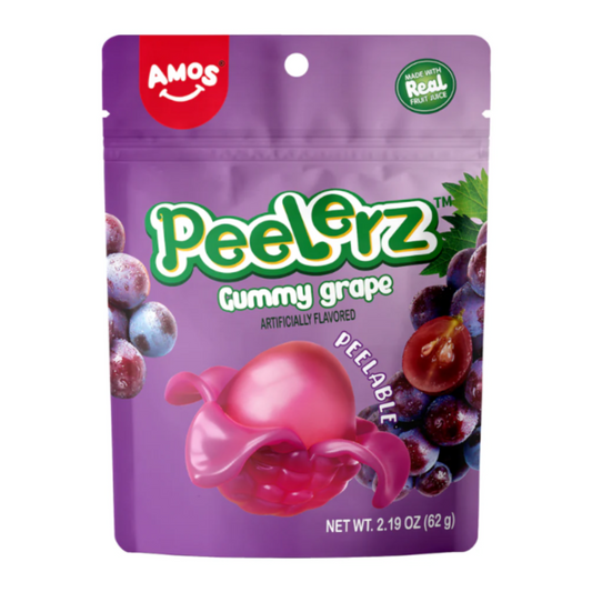 Amos Peelerz Gummy Grape Peg Bag 6oz (170g)