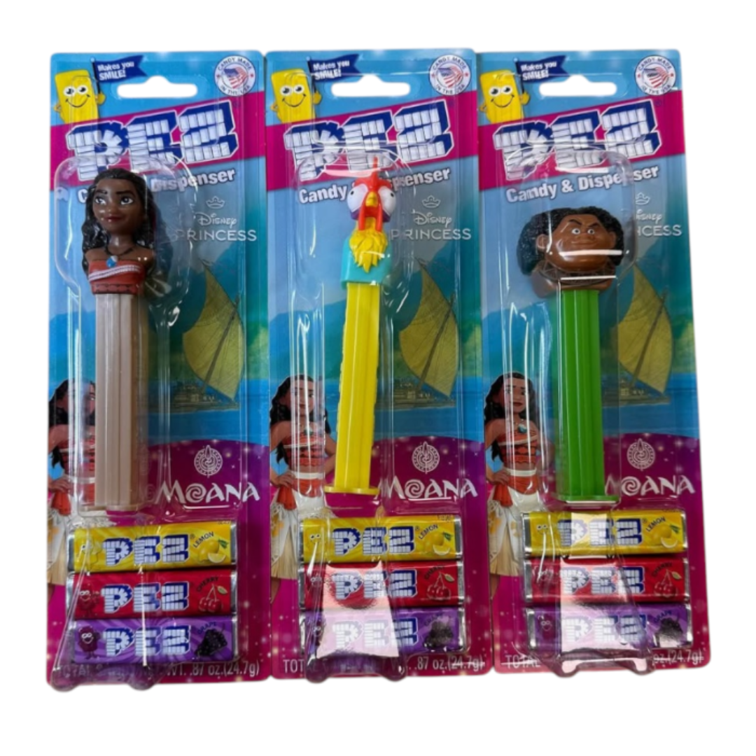 PEZ Moana Blister Pack 0.87oz (24.7g) - SINGLE UNIT AT RANDOM