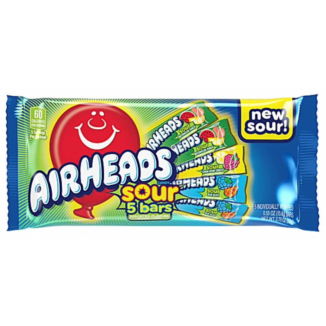 Airheads Bars Assorted Sour 5 Pack (78g)