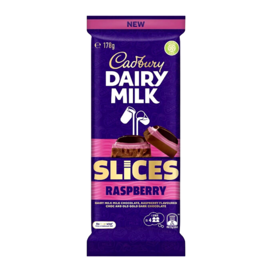 Cadbury Dairy Milk Slices Raspberry 178g  [Australian]