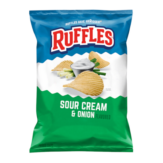 Ruffles Potato Chips Sour Cream & Onion 6.5oz (184g)