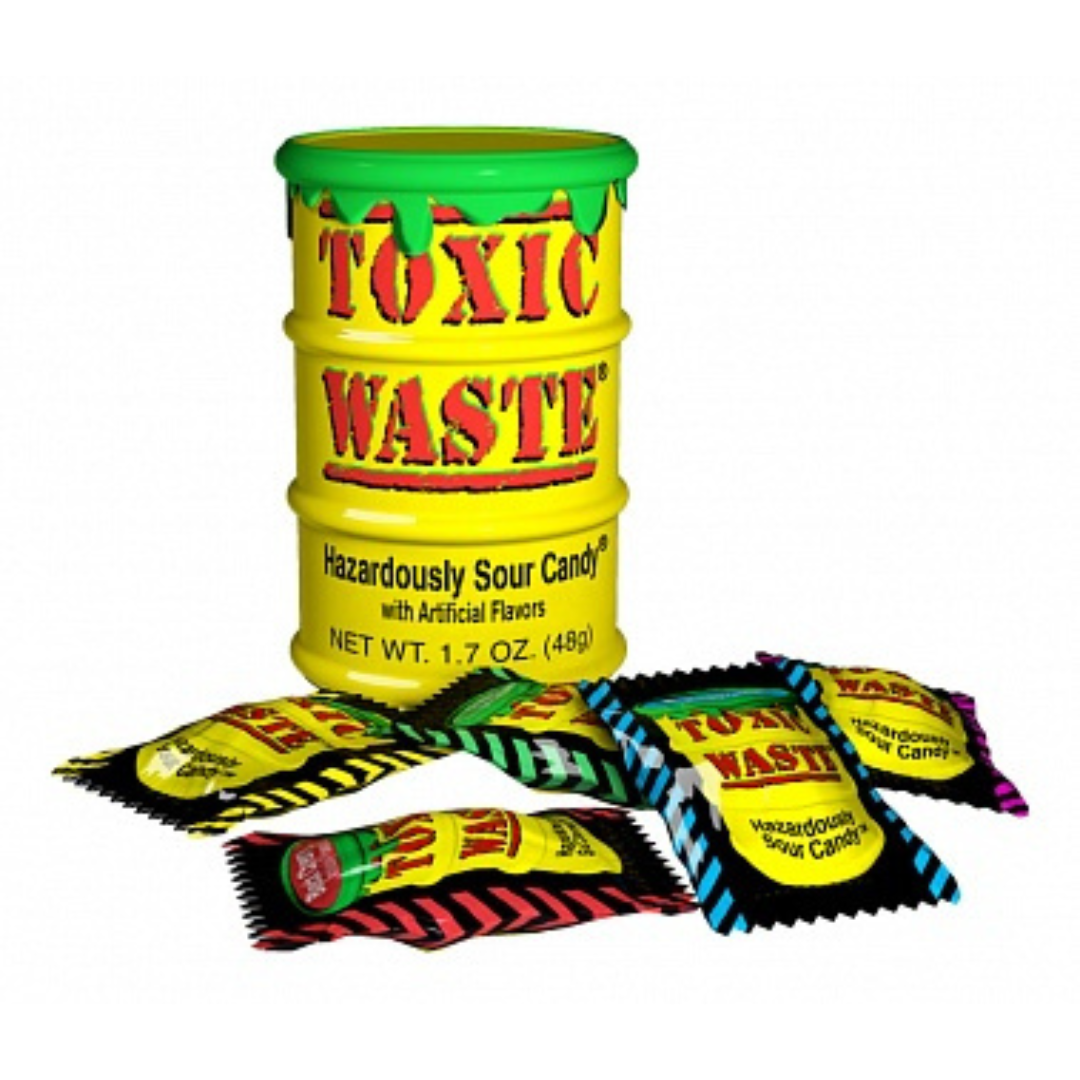 Toxic Waste Sour Candy Drum Yellow (42g)