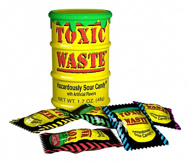 Toxic Waste Yellow Sour Candy Drum – candylandgalway