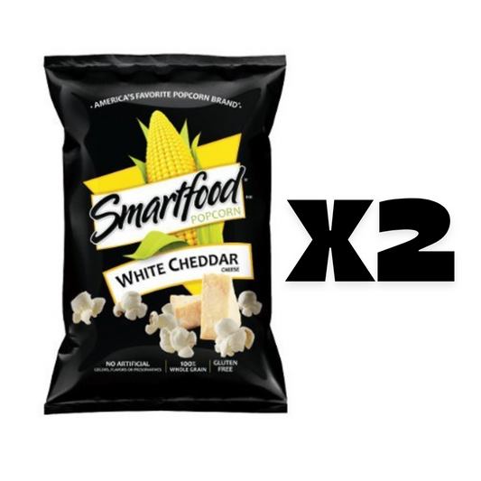Frito Lay Smartfood White Cheddar Popcorn 5.5oz (156g) TWO BAGS - Save €3